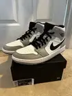 New Nike Air Jordan 1 Mid Light Smoke Grey 554724-092 SZ US M 10.5 / W 12
