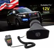 100W 12V 7 Sound Loud Car Alarm Warning Fire Horn Siren PA Speaker MIC System