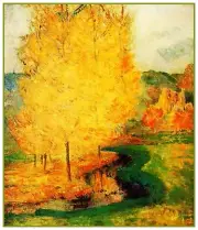 Gauguin's By the Stream in Autumn Counted Cross Stitch Chart Pattern