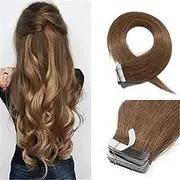 RemeeHi Tape in Hair Extensions Human Hair 26 Inch 50g/pack 20pcs Seamless Skin Weft Remy Silky Straight For Women Beauty 27# Strawberry Blonde