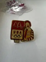 1988 McDonalds Olympics Employee Lapel And Hat Pin Collectible Ronald McDonald