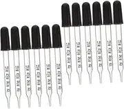 Healifty 20pcs Glass Dropper Pipettes Straight Tips Essential Oil Liquid Measuring Tools Portable Lightweight for Home Use Easy Design