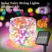 100/200 LED Solar Power String Fairy Lights Garden Outdoor Party Christmas Lamp
