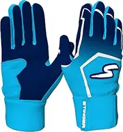 Stinger Sports Winder Series Batting Gloves - Baseball and Softball Gloves for Youth and Adults - Made with Ultra Soft, Breathable, Double-Stitched Cabretta Leather and Full 360° Elastic Wrist wrap