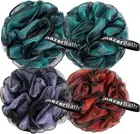 Charcoal Loofah Sponge, Shower Loofah 60G/Pcs - Body Scrubber Loofa Set of 4 - C