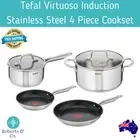 Tefal Virtuoso Induction Stainless Steel 4 Piece Cookset Tefal Cookware Set