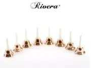 Rivera 8 Tones Set of Copper Hand bells With Bag