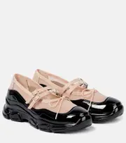 [Simone Rocha] Simone Rocha Tracker leather-trimmed Mary Jane flats AU 9 pink
