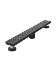 Neodrain 48-Inch Linear Shower Drain, with 2-in-1 Flat & Tile Insert Black Cover