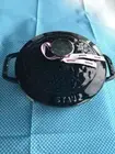 Staub Enameled Pot Wa-NABE size S 16cm Lily La Mer Blue Cast Iron