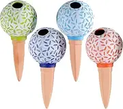 Watering Spikes - 4X Cute Baseball Planter Insert,185ml Irrigation Planter Insert, Household Flower Watering Tool for Yard, Home, Garden
