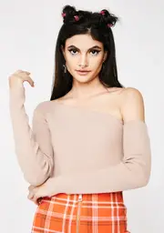 Hazelnut One Sided Ribbed Top