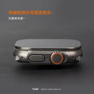 HODA 高透光 保護貼 玻璃貼 + 鈦合金 保護框 外框 Apple Watch Ultra 49 49mm