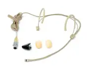 Beige Headset Microphone fits AKG Samson Wireless Mic System w/ mini XLR 3 pin