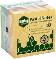 Marbig(R) 1813199 Notes Enviro Pastel 75X75mm Pk6