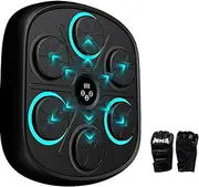 2024 New Smart Music Boxing Machine with Premium Boxing Gloves, Bluetooth Training Machine with LED Electronic Wall Mounted, Home Workout Boxing Target Machine for Adults and Kids