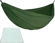 Portable Hammock | Double Single Person Outdoor Camp Hammock,Quick Setup Hangable on Trees Equipmen with Picnic Blanket for Backyard, Hiking, Beach Leisure