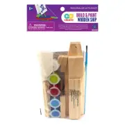 Go Create Build Your Own Wooden Pirate Ship, Arts & Crafts Set
