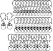 50PCS Key Chain Clip Hooks, Swivel Clasps Lanyard Snap 1.4incnhes/50Pack silver