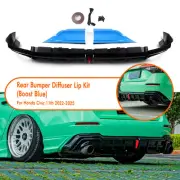 Rear Bumper Diffuser Lip Kit Light Blue For Honda Civic 11th 22-25 YOFER (for: Honda Civic)