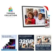 16.7 Inch Extra Large Digital Picture Frame WiFi 32GB, Electronic Photo Frame...