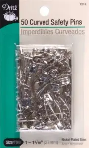 Dritz 7215 Curved Safety Pins-Size 1 50/Pkg