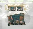 3D Forest Mushroom Elf Colorful Quilt Cover Set Bedding Sets Pillowcases 64