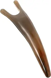 ARTSEWPLY 1Pc Natural Horn Scraping Massage Tool for Nose Bridge and Eye Socket Therapy Smooth Edges Skin Friendly Gua Tool Random Color for Physical Therapy and Relief