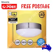 HPM Ceiling Fan LED Oyster Light Kit 8.5W Dimmable Brushed Steel 190 x 82mm
