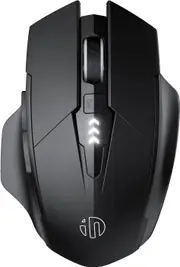 inphic Bluetooth Mouse - Tri-Mode (BT 5.0/4.0+2.4G) Wireless, Silent, Rechargeable, 1600DPI Ergonomic Multi-Device Mouse for Laptop, PC, Mac, Gaming (Black-A1)