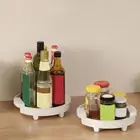 Plastic Retractable Spices Storage Tray Turntable Spices Rack for Home