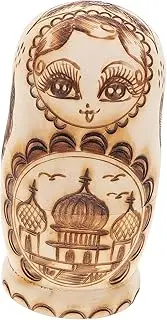 Kisangel Russian Stacking Dolls Handmade Wooden Nesting Dolls Double-Headed Eagle Decor