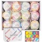 12pcs Large Bubble Bath Salt Essential Oils Bath Balls Set Gift Kit Relaxing and