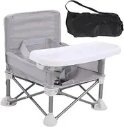 Portable High Chair - Baby Seat Travel | Baby Outdoor Beach Chair with Non-Slip Pads | Compact Fold with Straps | High Stability Strong Load-Bearing Compact Folding Chair Kids Infant Dinner Table