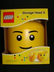 NEW LEGO Storage Head Small Boy Minifigure Yellow Tub 7.5"x 6" Classic NIP