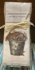 Mary Lake Thompson Linen Seashell Bucket Napkins Set Of 6 NEW 18 X 18 Beach