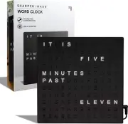 ® LED Light-Up Word Clock, 7.75" Modern Design, Electronic Accent Wall or Desk C