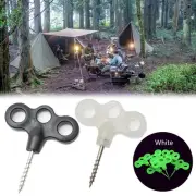 Night Safe Camping Luminous Tent Screw Peg Nail Spike Hook Rope Tree Decking