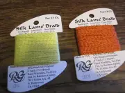 SILK LAME BRAID Threads-Needlepoint/Hand Embroidery LOT OF 2-RAINBOW GALLERY