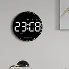 Large LED Digital Wall Clock Indoor Temperature Date Alarm Clock for Bedroom