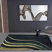 Large Rug Indoor Floor Cover Carpet Living Room Bedroom Office Dining Room Yellow Orange Multicolor Modern Abstract, Green, 180 x 270 cm
