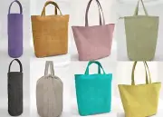 Faux Burlap Reusable Fabric Gift Bags and/or Tote Bags (8 Colors Available)