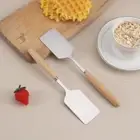 Anti-scald Cooking Turner Wood Handle Mixing Spatula Cookware Fried Shovel BBQ
