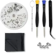 Eyeglass Repair Kit - Anti Slip Nose Pads Glasses Set with Tiny Screws,...