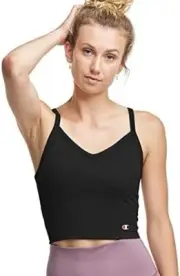 Champion Black Cropped Tank Top w/ Built-In Sports Bra, Size Small, NWT!!