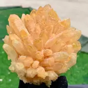 376G Newly discovered yellow Phantom Quartz Crystal Cluster mineral samples