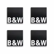 B&W Bowers Wilkins Speaker Logo Badge Emblem Aluminum 25mm(0.98")X25mm(0.98")