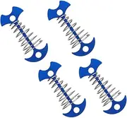 GANAZONO 4Pcs Fishbone Tent Stakes Pegs Durable Ground Nails with Spring Hook for Easy Installation Portable Outdoor Tent Accessories Lightweight and Ergonomic Design for Camping
