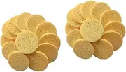 [FOMIYES] 2sets Skin-friendly Makeup Cotton Pads Reusable Face Sponges Round 60x8mm 20pcs*2