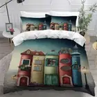 Cover Double Size Green Jungle 3D Bedding Set 3Pcs Cartoon Adults Boys Men Soft
